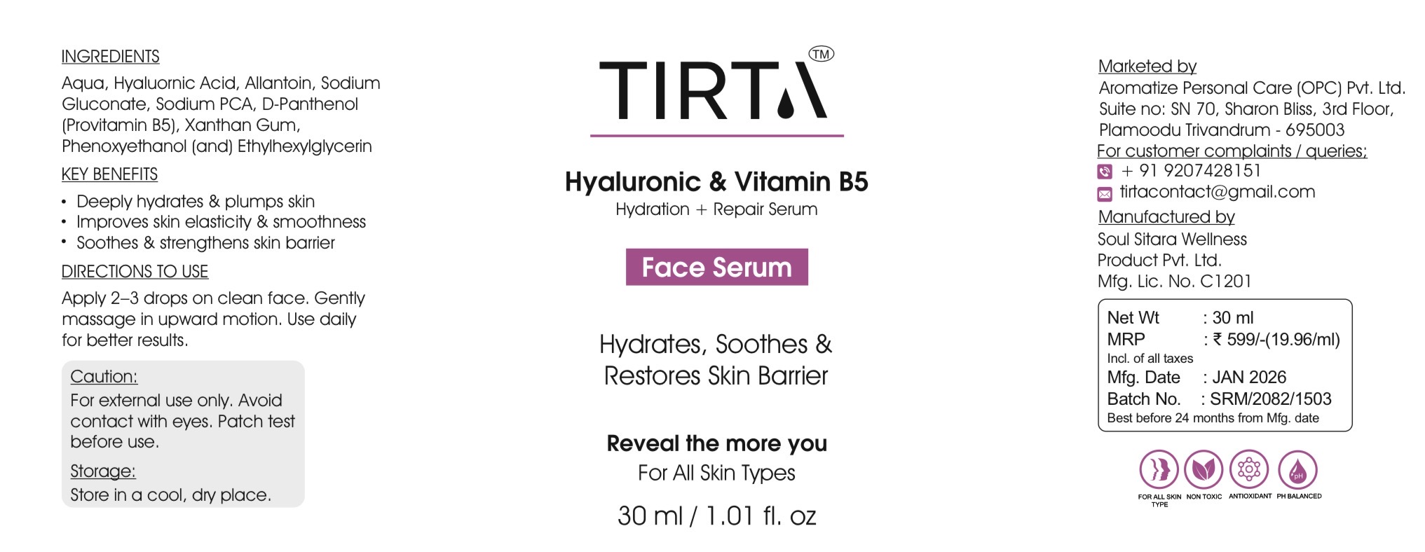 Hyaluronic & Vitamin B5 Face Serum - Image 2